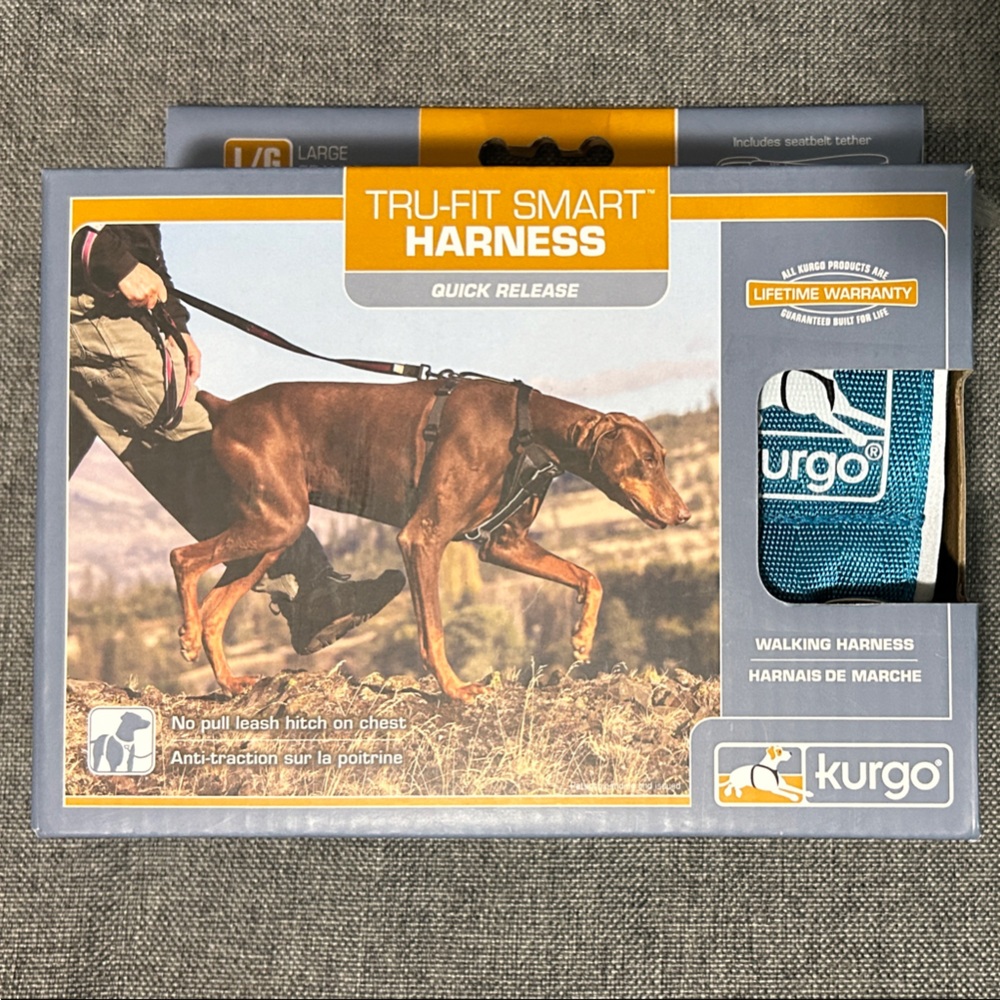 Kurgo Tru-Fit Smart Harness in Teal